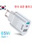 MacBook Dizüstü Bilgisayar Için 65W Gan Hızlı Şarj Adaptörü Tip C Pd Hızlı Şarj Cihazı Kore Ab Abd Ingiltere Fiş Adaptörü iPhone 13 Xiaomi Huawei Için (Yurt Dışından) 3