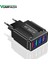 4 Port Hızlı Şarj 3.0 Duvar Hızlı Şarj Adaptörü Mikro USB Hızlı Veri Senkronizasyon Şarj Kablosu Samsung Xiaomi Huawei Cep Telefonu Için (Yurt Dışından) 1