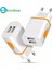 USB Şarj LED Seyahat Hızlı Şarj Adaptörü Taşınabilir Çift Duvar Şarj Cihazı Cep Telefonu Şarj Cihazları IPHONE14 12 Samsung S21 Xiaomi (Yurt Dışından) 1