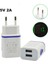 Evrensel USB Duvar Şarj Cihazı Çift Bağlantı Noktası 2A Çıkış LED Işık Seyahat Fişi Güç Adaptörü iPhone Akıllı Telefon Için Uyumlu Ab Tak (Yurt Dışından) 1