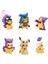 Bir Set/6 Adet Pokemons Şekil Daha Az Koku Pokemons Pikachus Anime Figürü Süsleme (Yurt Dışından) 2