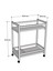 Servis Sunum Arabası Beyaz Ev Tipi Iki Katlı Şişe Bölmeli Servant Bar Cart 4