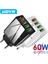 60W USB Şarj Aleti 4 Port Hızlı Şarj Cihazı 3.0 Hızlı Şarj USB Şarj Cihazı iphone Samsung Xiaomi Huawei Qc3.0 Duvar Şarj Adaptörü (Yurt Dışından) 1