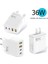 Uslıon 36W Evrensel 4 Bağlantı Noktalı USB Şarj Cihazı Qc3.0 PD20W 2 Bağlantı Noktalı USB3.1A Hızlı Şarj Prizi iPhone 13 11 Samsung S20 Xiaomi (Yurt Dışından) 5