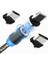 USB C Manyetik Kablo Hızlı Şarj 3A Mikro USB Tip C 360 Mıknatıs Hızlı Şarj iPhone Samsung Android Cep Telefonu Kablosu (Yurt Dışından) 3