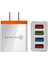 USB Şarj Aleti Cep Telefonu Için Hızlı Şarj 3.0 18W Iphone Samsung Tablet Için Hızlı Şarj Ab/abd Plug 4 Port Duvar Şarj Cihazları (Yurt Dışından) 3