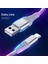 3A Parlayan Kablo Mikro USB Tip C Kablo iPhone Huawei Xiaomi Için Hızlı Şarj LED Işık Şarj Akan Streamer USB C Kablosu (Yurt Dışından) 2