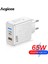 65W Gan Çift USB C Şarj Cihazı Pd Hızlı Şarj iPhone Için Şarj Cihazı Samsung Xiaomi Qc3.0 Cep Telefonu Şarj Cihazı Tipi C Güç Adaptörü (Yurt Dışından) 1