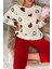 Kalp Baskılı Peluş Polar Alt Üst Uzun Kollu Pijama Takımı 4