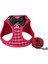 Kırmızı Ekose Tarzı L Beden Moda Desen Kedi Koşum ve Tasma Seti Nefes Alabilir Ayarlanabilir Pet Yelek Koşum Küçük Köpekler Kediler Yürüyüş Koşumları Için (Yurt Dışından) 1