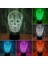 Skulles Head 3D Gece Lambası Roman ve Eşsiz Hediye Lambası Yaratıcı Masa Lambası Başucu Lambası LED 3D Gece Lambası Yatak Odası Işıkları (A, Bir Boyut) (Yurt Dışından) 2