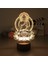 Fanlar Için Buddhaed 3D Nightlight 16 Renkler Dekor Illusion Uzaktan Kumandalı LED Lamba Sakyamuni Şekil Noel Hediyesi Oyuncaklar Çocuklar/erkekler (Katı Siyah) (Yurt Dışından) 1