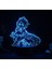 Genshin Etki Oyunu 3D Erkek Için Gece Lambası 16 Renk Kız Odası Dekoru Illusion LED Lamba USB Oyunu Raiden Shogun Şekil Uygun Çocuk Hayranları Yılbaşı Hediyeleri (Siyah) (Yurt Dışından) 1