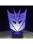 Decepticon'lar Şekil 3D Çocuk Hayranları Için Gece Lambası, Uzaktan Kumanda ile Değişen 16 Renk, Çocuk Odası Dekoru, Şekil Manga Illusion LED Oyuncak Lamba Kız Erkek Noel Hediyeleri (Yurt Dışından) 1