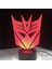 Decepticon'lar Şekil 3D Çocuk Hayranları Için Gece Lambası, Uzaktan Kumanda ile Değişen 16 Renk, Çocuk Odası Dekoru, Şekil Manga Illusion LED Oyuncak Lamba Kız Erkek Noel Hediyeleri (Yurt Dışından) 3