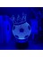 Boy Için Futbol Taç 3D Gece Lambası 16 Renkler Kız Odası Dekor Illusion LED Lamba USB Futbol Taç Şekil Uygun Çocuklar Fanlar Noel Hediyeleri (Yurt Dışından) 4
