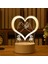 1 Adet Romantik Aşk 3D Akrilik Ev Için LED Lamba Çocuk Gece Lambası Masa Lambası Doğum Günü Partisi Dekoru Sevgililer Günü Başucu Lambası (Renk: USB Sıcak Beyaz, Renk Yayan: Tavşan) (Yurt Dışından) 1