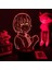 Tokyo Revengen Anime 3D Erkek Için Gece Lambası 16 Renk Kız Odası Dekor Illusion LED Lamba USB Manga Mikey Şekil Uygun Çocuklar Hayranlar Noel Hediyeleri (Siyah) (Yurt Dışından) 1