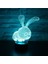 Gece Lambası Çocuklar Gece Lambası Yatak Odası Işığı Renkli Gece Lambası 3D LED Gece Lambası Bunny 7 Renkli Işık Ev Dekoru Işığı Inanılmaz Görsel Yanılsama Harika (Yurt Dışından) 4