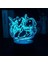 Genshin Etki Oyunu 3D Erkek Için Gece Lambası 16 Renk Kız Odası Dekoru Illusion LED Lamba USB Oyunu Raiden Shogun Şekil Uygun Çocuk Hayranları Noel Hediyeleri (Düz Siyah) (Yurt Dışından) 1