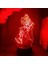 Genshin Darbe Oyunu 3D Erkek Için Gece Lambası 16 Renk Kız Odası Dekoru Illusion LED Lamba USB Oyunu Raiden Shogun Şekil Uygun Çocuk Hayranları Noel Hediyeleri (Siyah Lamba) (Yurt Dışından) 1