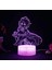 Genshin Darbe Oyunu 3D Erkek Için Gece Lambası 16 Renk Kız Odası Dekoru Illusion LED Lamba USB Oyunu Raiden Shogun Şekil Uygun Çocuklar Hayranlar Noel Hediyeleri (Crack) (Yurt Dışından) 1