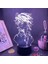 Tokyo Revengen Anime 3D Erkek Için Gece Lambası 16 Renk Kız Odası Dekor Illusion LED Lamba USB Manga Mikey Şekil Uygun Çocuklar Hayranlar Noel Hediyeleri (Siyah Lamba) (Yurt Dışından) 1