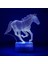 At 3D Gece Lambası Boy Için 16 Renkler Kız Odası Dekor Illusion LED Lamba USB At Figürü Uygun Çocuklar Fanlar Noel Hediyeleri (At 4) (Yurt Dışından) 1