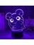 Trotting Hamtaro Anime 3D Gece Lambası Erkek Için 16 Renk Kız Odası Dekoru Illusion LED Lamba USB Manga Trotting Hamtaro Figürü Uygun Çocuklar Hayranlar Yılbaşı Hediyeleri (Yurt Dışından) 1