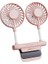 Fan Ofis Öğrencileri Için Ekran Fanı USB Elektrikli Çift Fan-Pembe (Yurt Dışından) 2