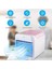 Mini Hava Soğutucu Fan Sessiz USB Kişisel, 7 Renkli LED Işık - Pembe (Yurt Dışından) 2