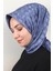 Fashion Monogram Eşarp 8090-20 Indigo 3