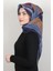 Pamuklu Trend Eşarp 9925-9 Indigo 1