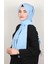 Pamuklu Düz Şal 2803-24 Bebe Mavisi 1