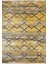 Modern Sarı Geomerik Dijital Baskı Hipoalerjenik Kaymaz Taban Halı Yolluk HA145 1