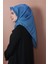 Abiye Bordürlü Eşarp 6002-12 Mavi 1
