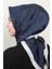 Fashion Monogram Eşarp 8089-22 Lacivert 3