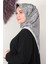 Fashion Monogram Eşarp 8090-17 Gri 1