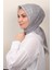 Coton & Silk Eşarp Gri 3645-4 1