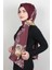 Medine Desenli Şal 1808-4 Bordo 1