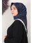 Fashion Monogram Eşarp 8090-8 Lacivert 1