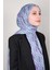 Soft Touch Şal 2778-17 Lila-Su Mavisi 2
