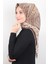 Piramit Krep Eşarp 116-0004-03 Kahve 1