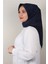 Jakarlı Ipeksi Eşarp 3089-6 Lacivert 1