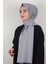 % 100 Coton Şal 8083-13 Gri 1