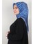 Pamuklu Soft Eşarp 3338-9 Mavi 1