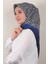 Pamuklu Soft Eşarp 3340-9 Mavi 1