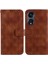 Telefon Kılıfı Için Oppo Oppo 8t 5g Kickstand Çift 8 Kabartmalı Pu Deri Kart (Yurt Dışından) 1