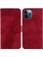 Iphone 12 Için Telefon Kılıfı Pro Flip Folio Kapak Kabartmalı Desen Cüzdan Pu (Yurt Dışından) 1