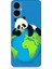 Tecno Camon 19 Pro Uyumlu Yorgun Panda ve Dünya Desenli Silikon Kılıf 1